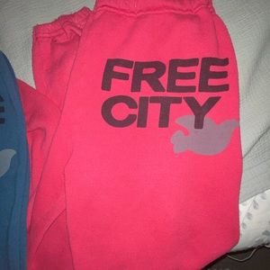 Pink Freecity Sweatpants (Size XL)